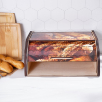 Хлебница деревянная Доляна &laquo;Ржаное поле&raquo;, 38,3&times;28&times;17,3 см