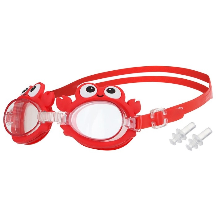 Очки для плавания детские &laquo;На волне&raquo; &laquo;Крабик&raquo;, беруши