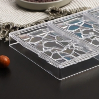 Форма для шоколада KONFINETTA &laquo;Сплит&raquo;, 27,5&times;17,5&times;2,5 см, 3 ячейки 15,3&times;7,5&times;0,8 см, цвет прозрачный