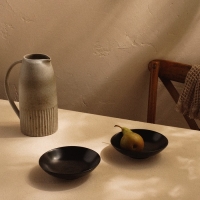 Набор мисок фарфоровых SL Home &laquo;Дарк&raquo;, 380 мл, d=16,5 см, цвет чёрный