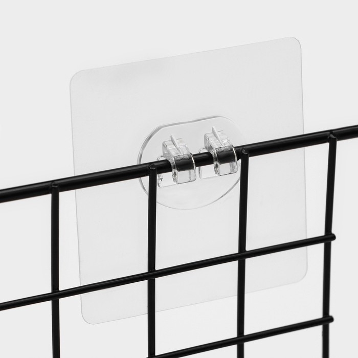 Корзина на липучках Доляна, 29&times;12&times;11,5 см, цвет чёрный