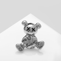 Брошь &laquo;Мишка&raquo; игрушечный, цвет серебро