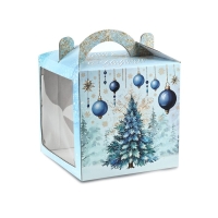 Коробка кондитерская с окном, сундук, &laquo;Ёлочка&raquo;, 20 х 20 х 20 см, Новый год