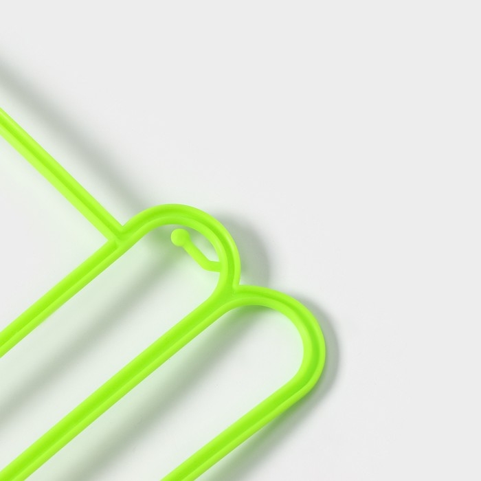 Плечики - вешалки для одежды Доляна &laquo;Домик&raquo;, 5 шт, детские, многоуровневая, 29&times;39,5 см, цвет зелёный