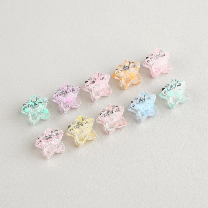 Краб для волос &laquo;Чудесной девочке&raquo;, набор 10 шт.,1,5 х1,3 х 1 см