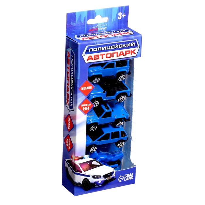 Набор металлических машин &laquo;Полиция&raquo;, 5 штук, масштаб 1:64