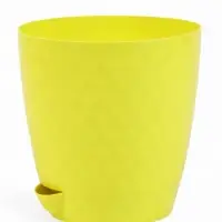 Кашпо с прикорневым поливом "Румба" 1,5 л, D14 см, h-14,5 см, цвет лимон