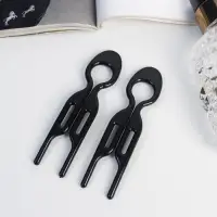 Шпилька для волос &laquo;Берта&raquo;, набор 2 шт., 9&times;2 см, чёрная