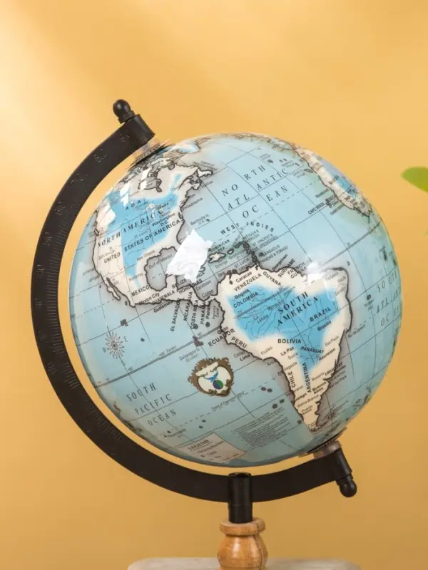 Глобус сувенирный 18х15х25 см, подставка мрамор