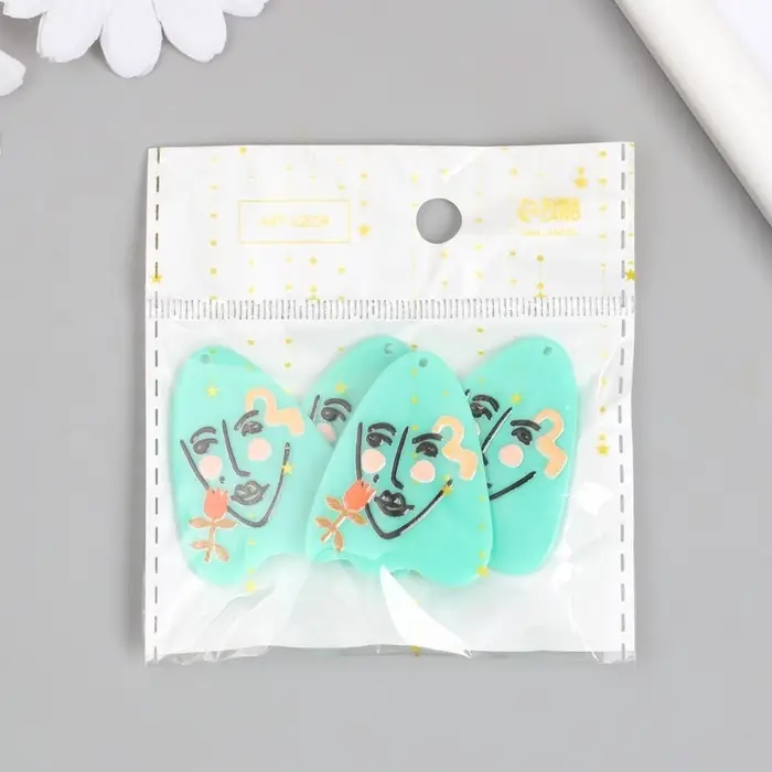 Декор для творчества акрил "Девушка с тюльпаном. Абстракция" 0,2х3,1х4 см