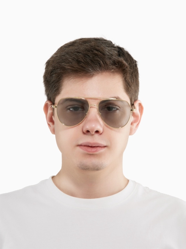 Очки солнцезащитные фотохромные, uv 400, дужка 14.3 см, ширина 13.7 см, линза 5.3 х 5.7 см    107979