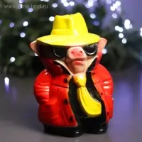 Копилка для денег &laquo;Поросенок детектив&raquo;, 27&times;18&times;16 см, гипс