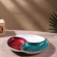 Менажница "Триколор" алюминий 28х28х4 см