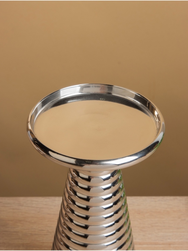 Подсвечник "Флэйм" 12х12х22,5 см, алюминий