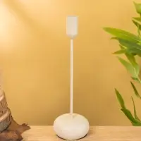 Подсвечник на 1 свечу текстурный "Фисташковый" 8х8х25,5 см