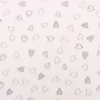 Бумага упаковочная тишью, &laquo;Сердечки&raquo;, 50 см &times; 70 см 17 грамм, розовая