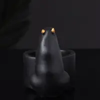 Подсвечник "Капибара" 6х9 см, чёрный