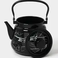 Чайник кон. с мет.р. 3,5л (черная)Черный мрамор