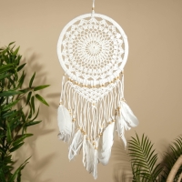 Ловец снов "Белый цветок" 22х75 см.