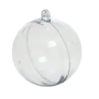 Ёлочный шар заготовка, прозрачный, подвеска, раздельные части, диаметр 6 см