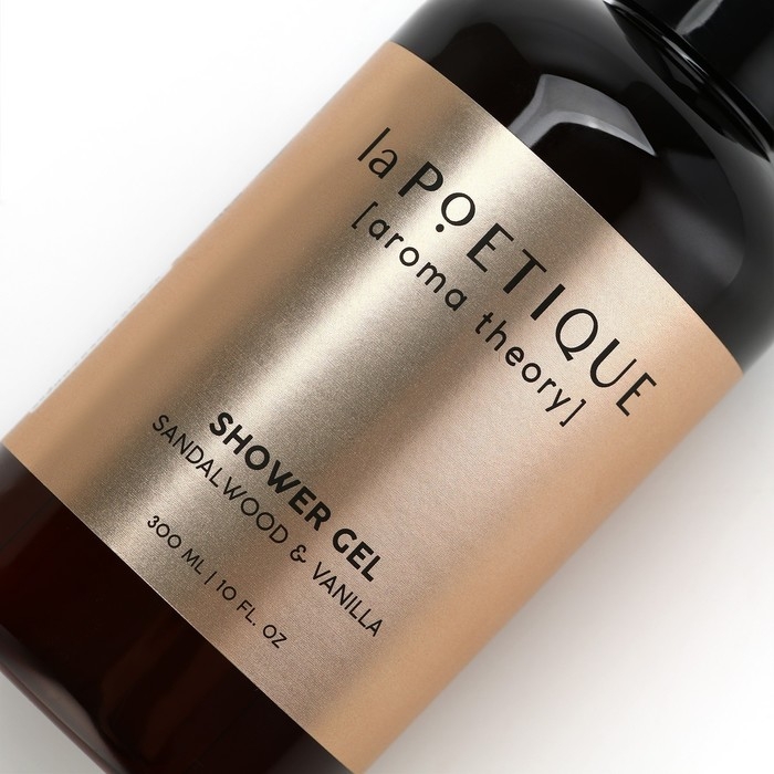 Гель для душа женский, 300 мл, аромат сандала и ванили, LA POETIQUE