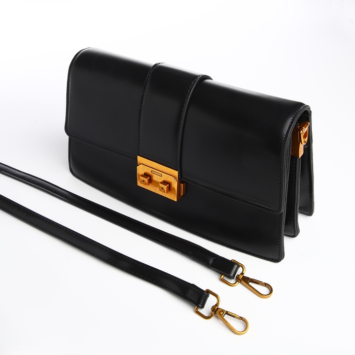 Сумка женская TEXTURA, средний размер, цвет чёрный