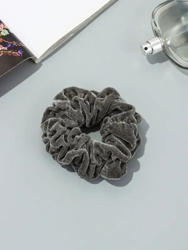 Резинка для волос &laquo;Орбита&raquo;, джемма бархат, 10 см, серая