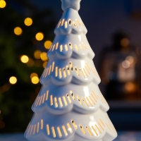 Светодиодная фигура "Елочка ажурная" 19.8х10.8х10.8, 1 LED, LR44x3(в компл.), Т/БЕЛЫЙ