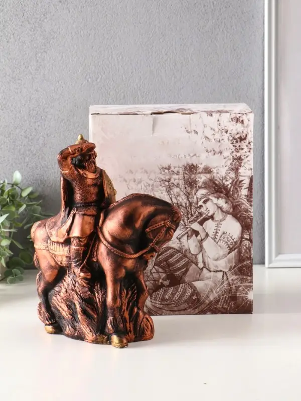 Фигура гипс &laquo;Богатырь на коне&raquo;, 25&times;19&times;11 см