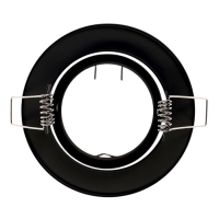 Светильник встраиваемый поворотный, под лампу MR16, круг, металл, черный