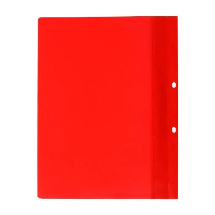 Папка-скоросшиватель Calligrata, А4, 180 мкм, красная, прозрачный верх, с перфорацией