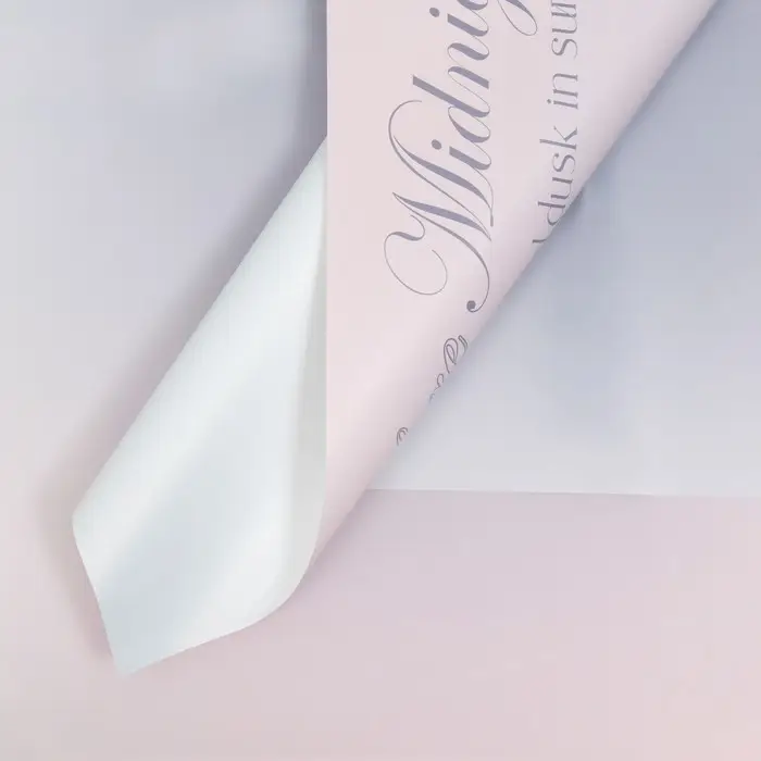 Пленка флористическая в листах, &laquo;До полуночи&raquo;, светло - сиреневый, 50&times;58 см