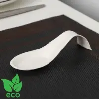 Форма одноразовая для фуршетов &laquo;Ложка&raquo;,10 мл, 2,7&times;12,4&times;2,6 см, сахарный тростник, 50 шт в упаковке, цвет белый