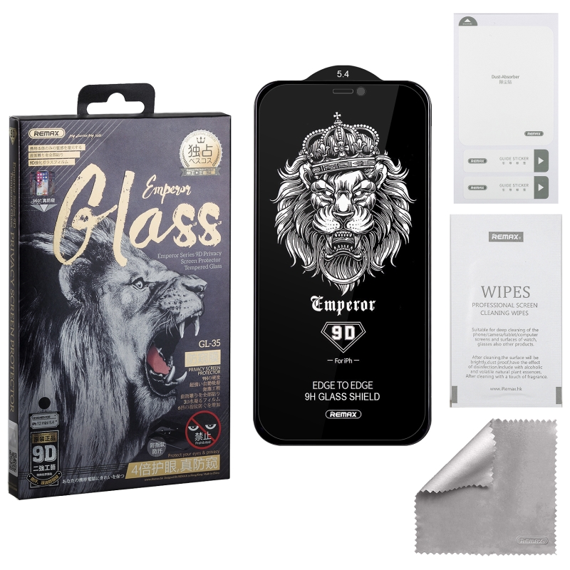 Защитное стекло iPh 12 Mini 9D Private Emperor Series GL-35 REMAX