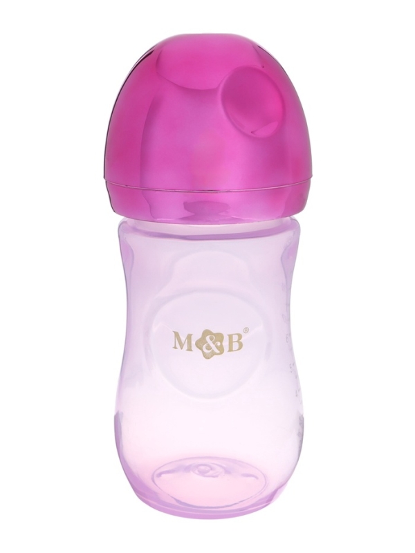 Бутылочка для кормления с наклейками &laquo;Juicy&raquo; от 0 мес., 250 мл., цвет фиолетовый, M&B
