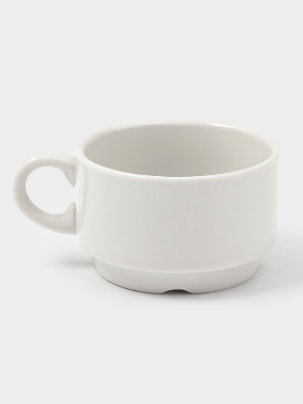 Чашка фарфорвая &laquo;Белая&raquo;, 170 мл, d=8,3 см, штабелируемая