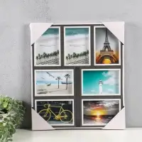 Фоторамка МДФ, стекло на 7 фото 10х15 "День и ночь" 40,5х35,5х2,2 см