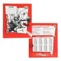 Тетрадь в клетку 18 листов, 5 видов МИКС, обложка мелованный картон, &laquo;Человек-паук&raquo;