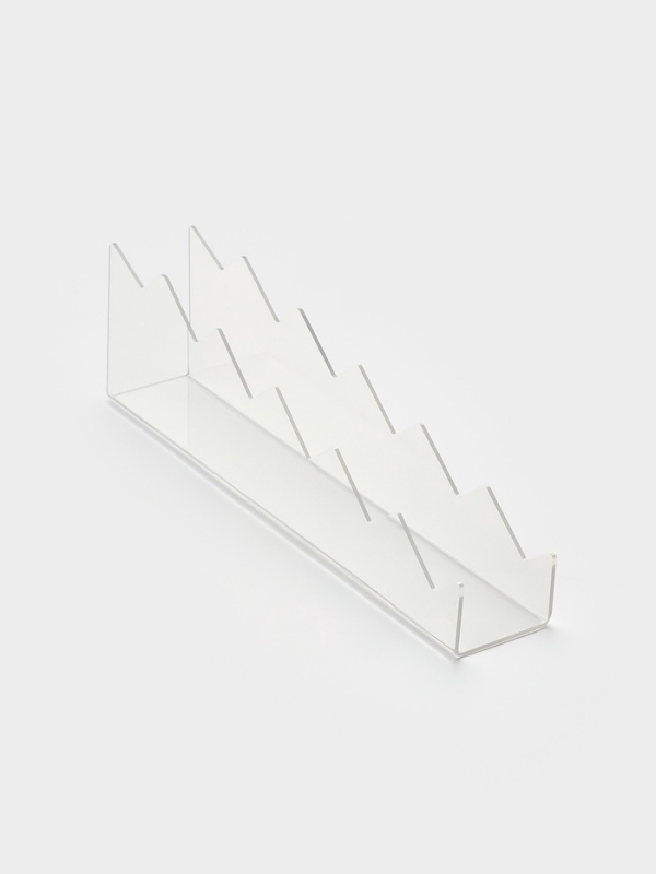 Горка для теней 4*24*7 см, 6 мест,  оргстекло 2 мм, цвет прозрачный В ЗАЩИТНОЙ ПЛЁНКЕ