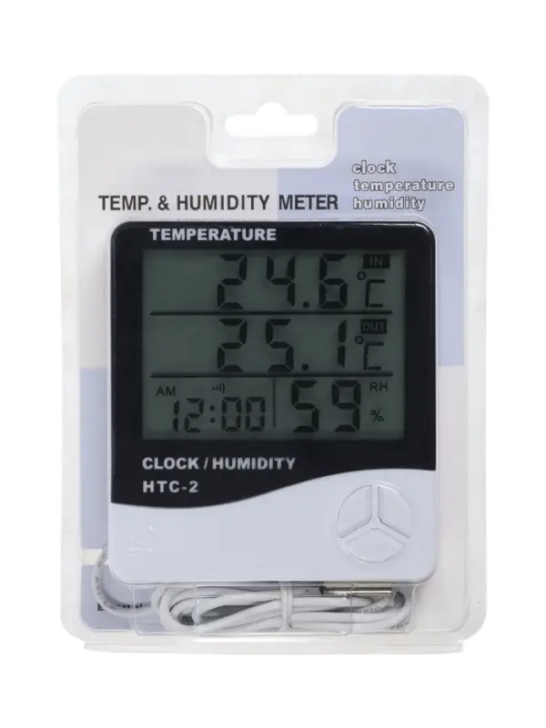 Термометр LTR-16, электронный, 2 датчика температуры, датчик влажности, белый