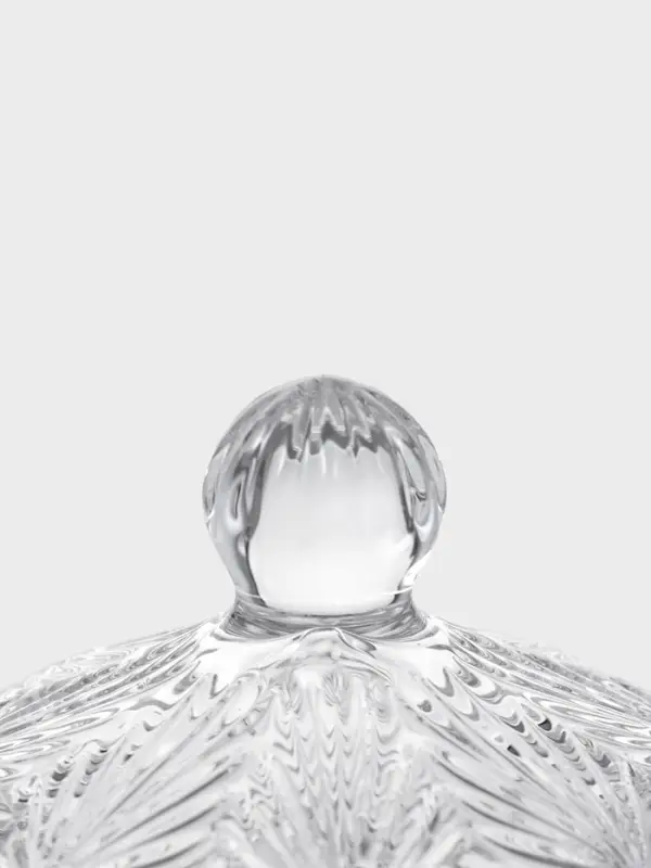 Икорница с крышкой "Цветок" 9х9х8,5 см, прозрачный