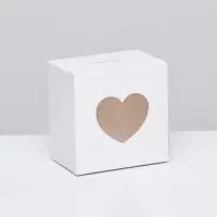 Коробка сборная, белая, 10&times;10&times;6.5 см