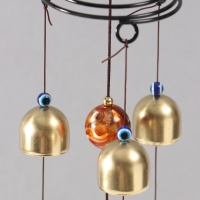 Музыка ветра металл от сглаза "Ганеша в круге" 3 колокольчика h=56см