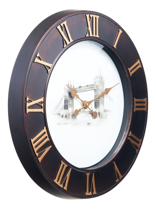 Часы настенные интерьерные &laquo;Лондонский мост&raquo;, плавный ход, циферблат d-50 см