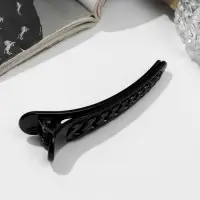 Зажим для волос "Вивьен" звенья, 9 см, чёрный