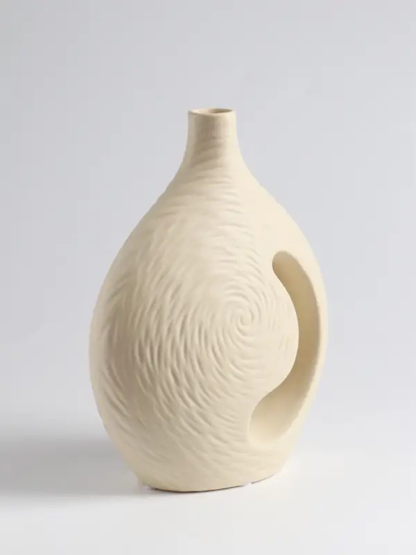 Ваза &laquo;Невада&raquo;, 23&times;16.5 см, керамика, бежевая