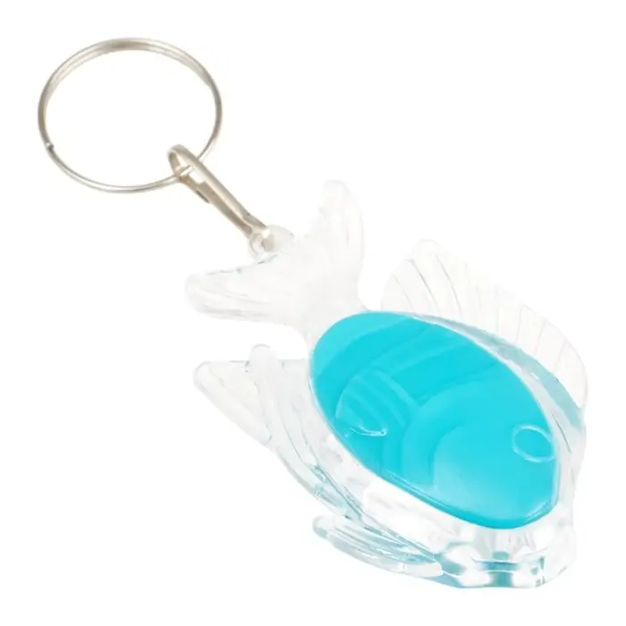 Фонарик брелок для ключей на кольце &laquo;Рыбка&raquo;, 1 режим, 2&times;AG13, 3.5&times;5.5 см, МИКС