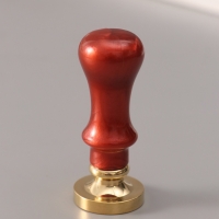 Печать для сургуча с пластиковой ручкой "Венок с буквой D" 2,5х2,5х6,3 см