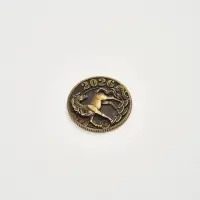 Монета новогодняя сувенирная в коробочке &laquo;Прибыли&raquo;, диам. 2.5 см