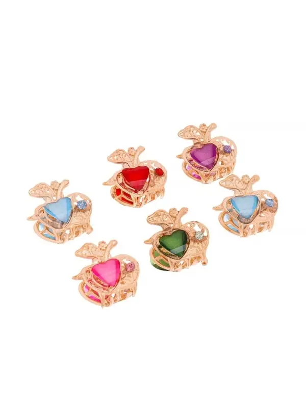 Крабик для волос &laquo;Арфея&raquo;, яблочко, 2.3 см, золото МИКС